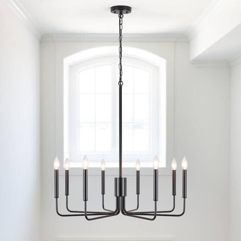 8-Light 29.52-inch Farmhouse Candle Chandelier for Foyer Kitchen Bedroom