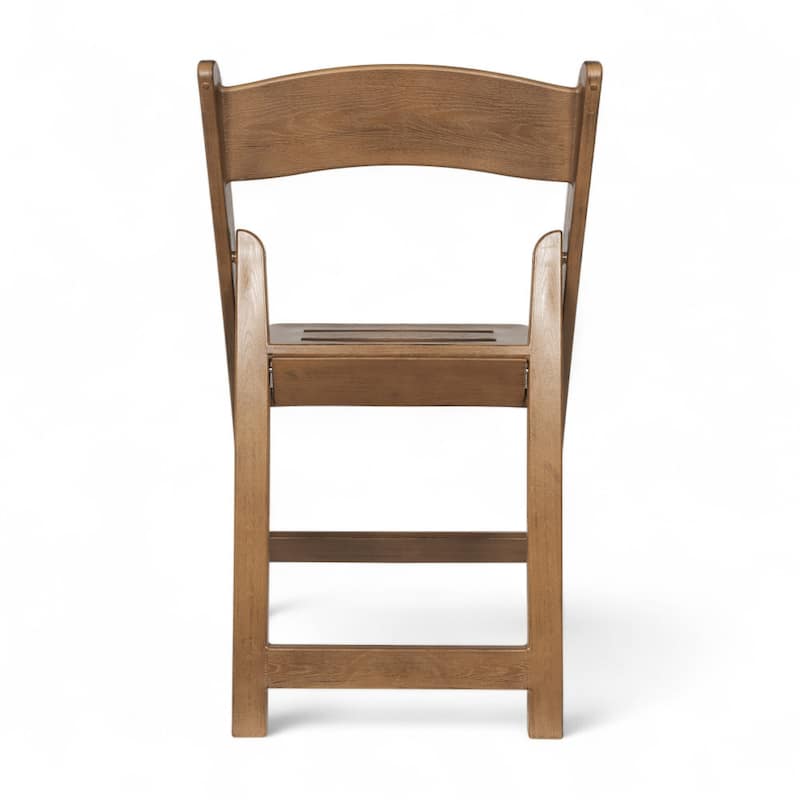 2 Pack 1000 lb. Capacity White Resin Folding Chair with Slatted Seat - 18"D x 17.5"W x 30.75"H
