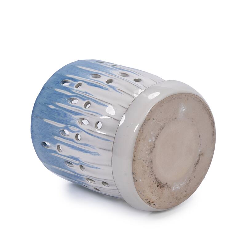 Anmytek Handmade Ceramic Planter Set of 2 Blue White