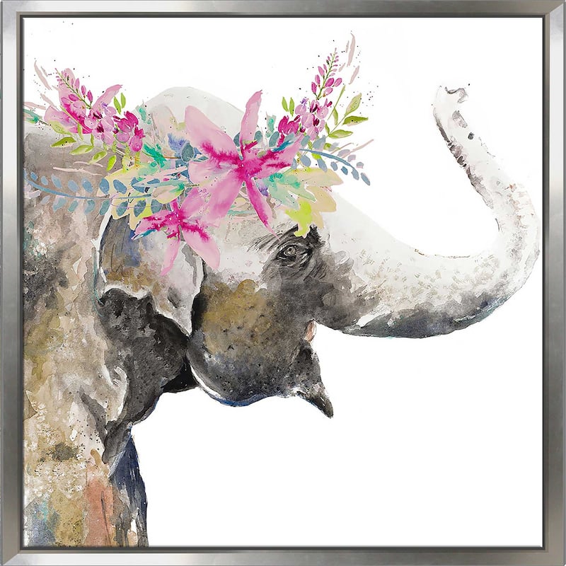 "Crowned Elephant" Print on Floating Canvas