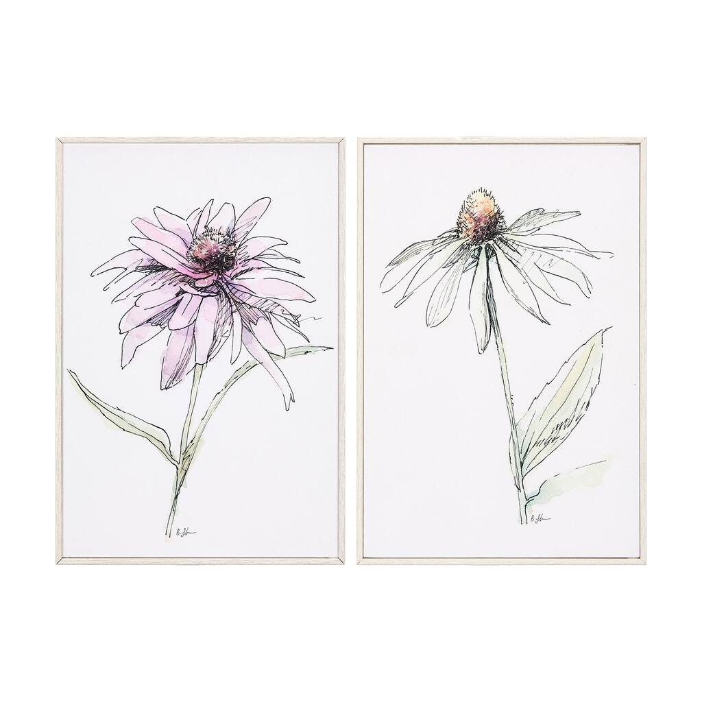 Echinacea (Set of 2) Framed Art Print