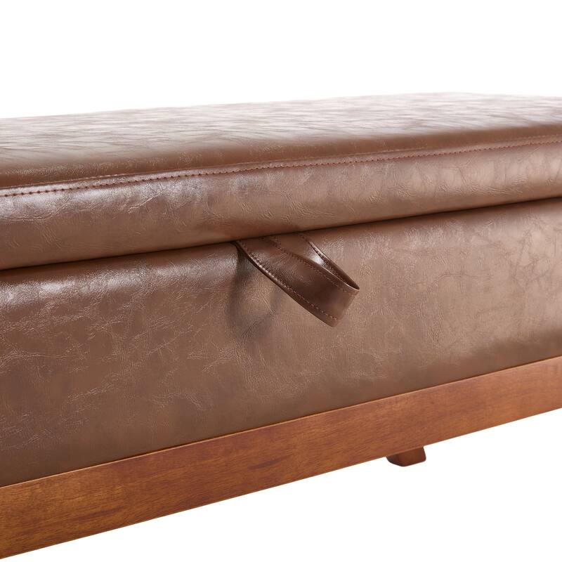 Teddy wool fabric, solid wood feet for solid weighing, and bed end stool with storage function