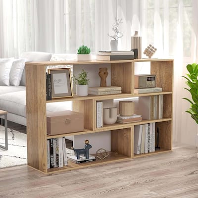 3 Tier Modern Bookshelf 6 Cube Wide Bookshelves Free Combination