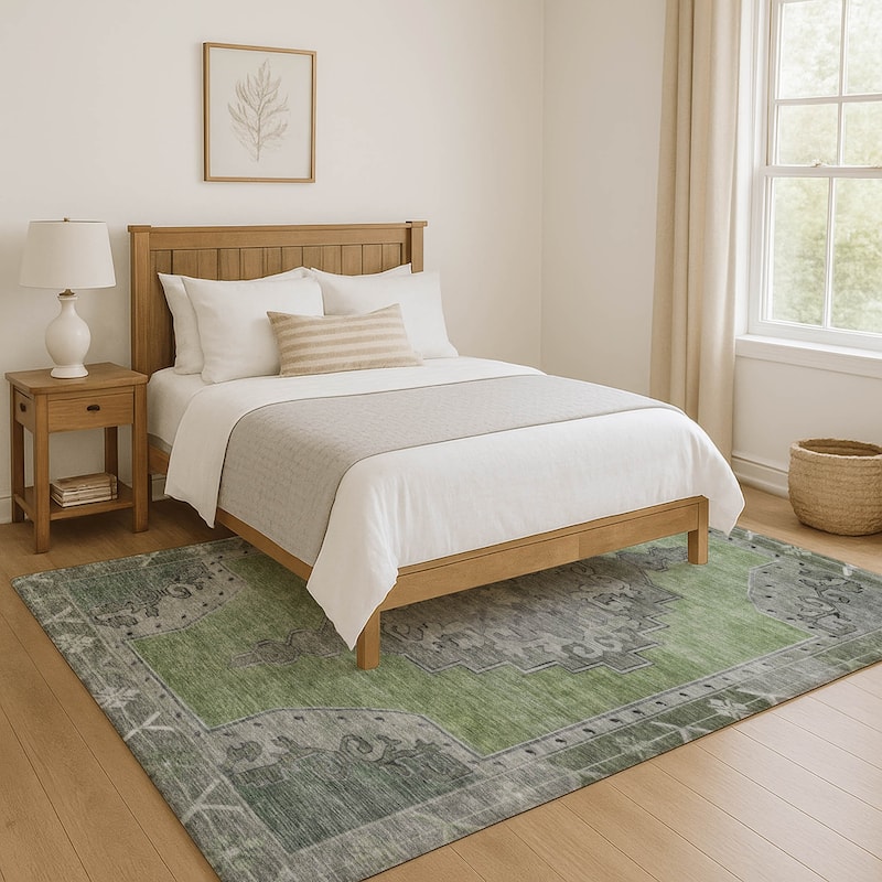 Premium Washable Super Soft Vintage Traditional Mayfield Rug