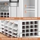 preview thumbnail 19 of 19, Farmhouse 47'' Wine Bar Cabinet Buffet Sideboard Cabinet with 16 Bottle Wine Rack - 15.7"D x 47.2"W x 34.61"H