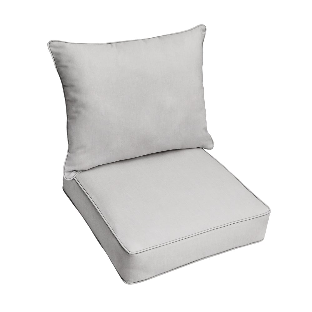 Sorra Home Outdoor Corded Deep Seating Pillow and Cushion Set