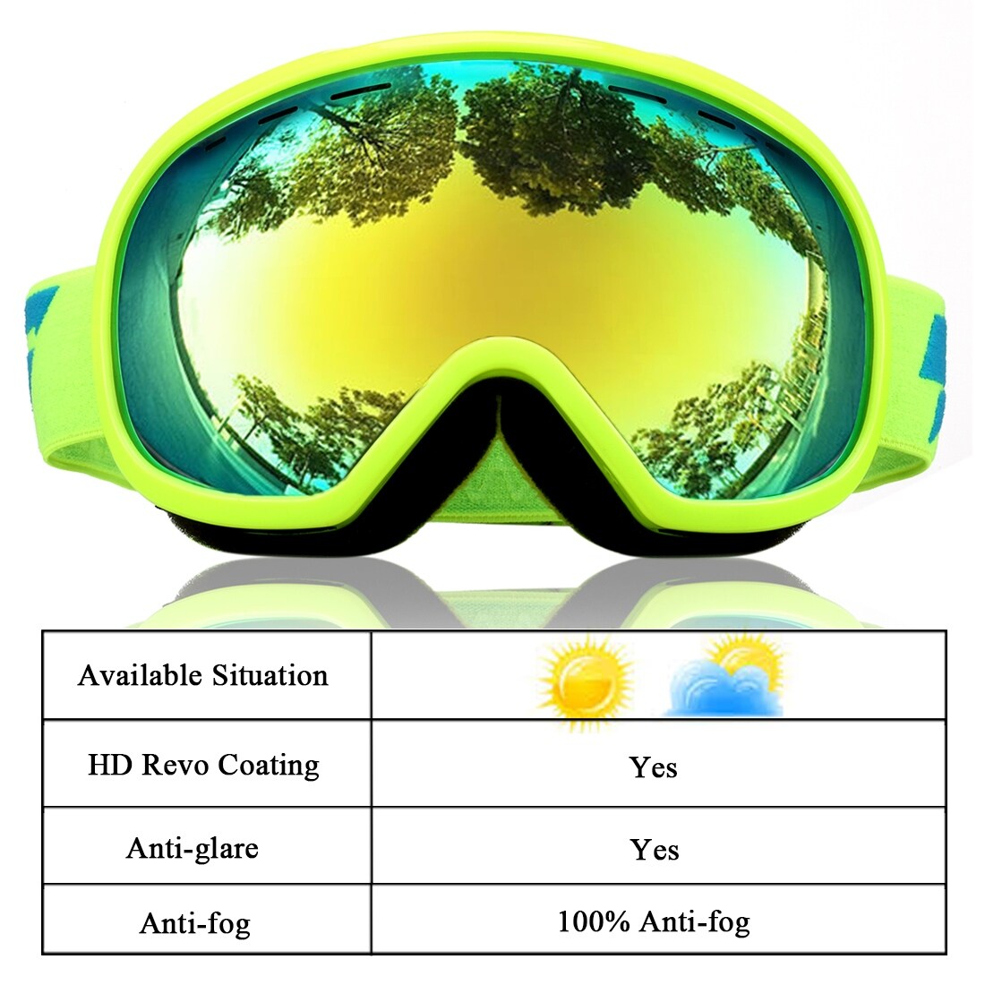 Unique Bargains LY 100 Authorized Ski Snowboard Goggles Anti fog UV400 Protect OTG Yellow Bed Bath Beyond 17612922
