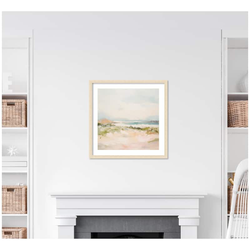 Kate and Laurel Tranquil Landscape III Square by Amy Lighthall Framed Wall Art Print