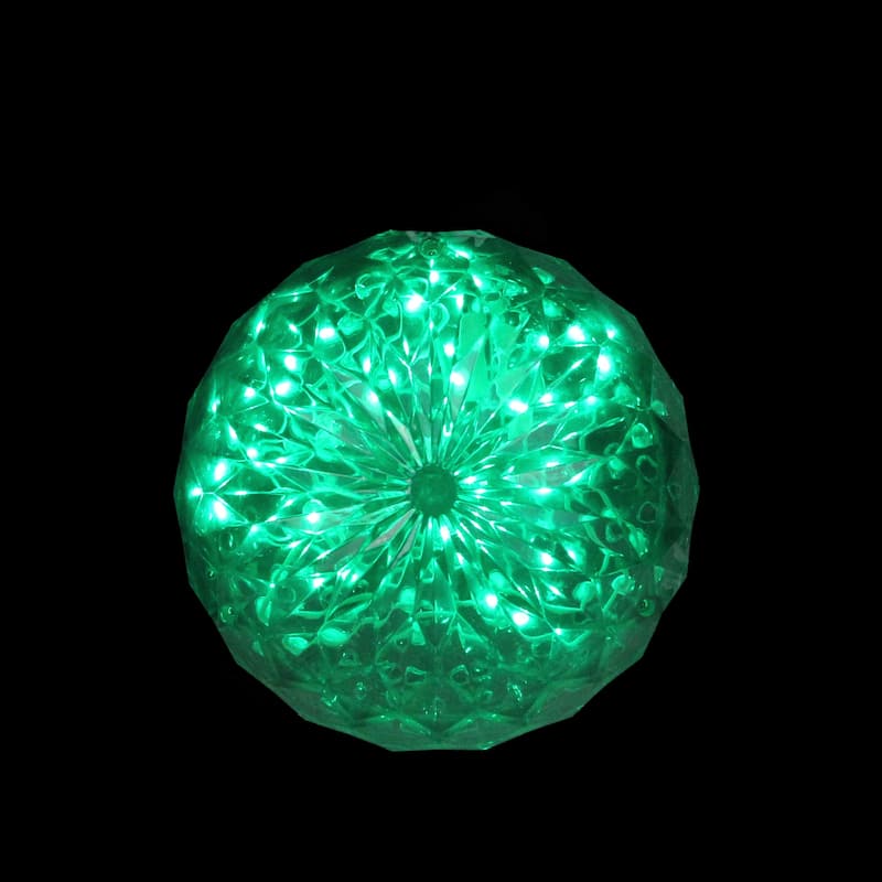 6" LED Lighted Crystal Sphere Outdoor Christmas Decoration