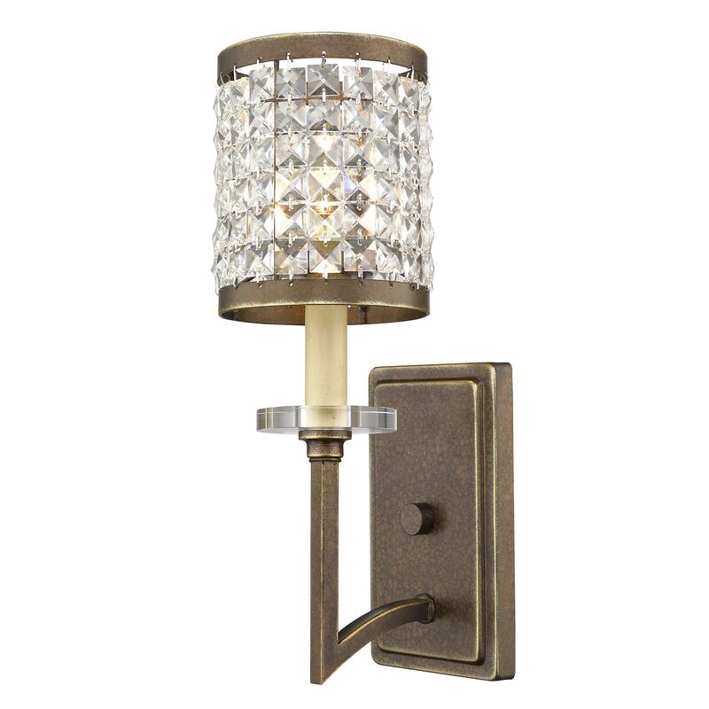 Livex Lighting 1-Light Painted Palacial Bronze Wall Sconce, 50561-64 - 5" W 15" H 6.5" EXT
