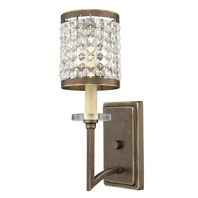 Livex Lighting 1-Light Painted Palacial Bronze Wall Sconce, 50561-64 - 5" W 15" H 6.5" EXT