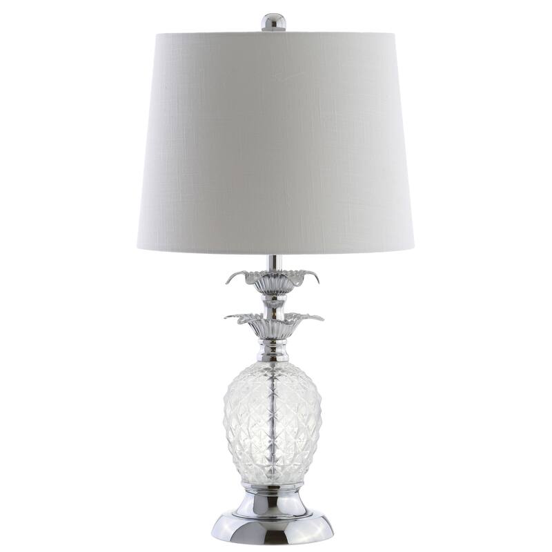 Bette 24" Glass LED Table Lamp, Clear/Chrome by JONATHAN Y