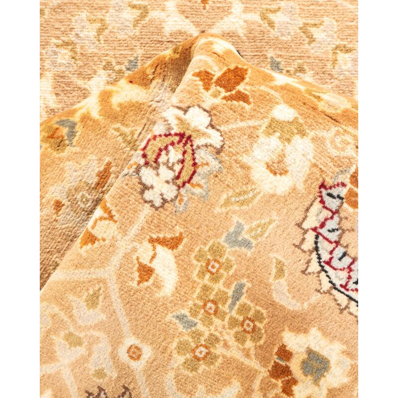 Overton Hand Knotted Wool Vintage Inspired Traditional Mogul Beige Area Rug - 3 x 5