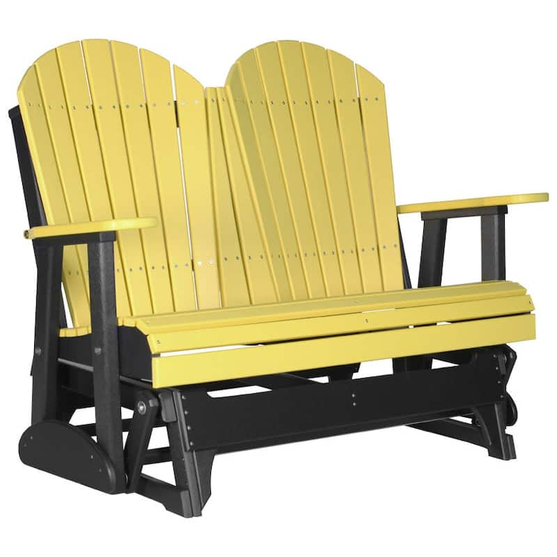 Poly Lumber Adirondack Glider - 4' - Yellow & Black