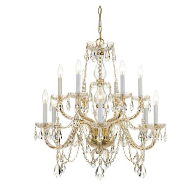 Crystorama Lighting Group Traditional Crystal 12 Light 31" Wide