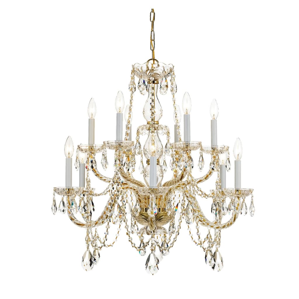 Crystorama Lighting Group Traditional Crystal 12 Light 31" Wide