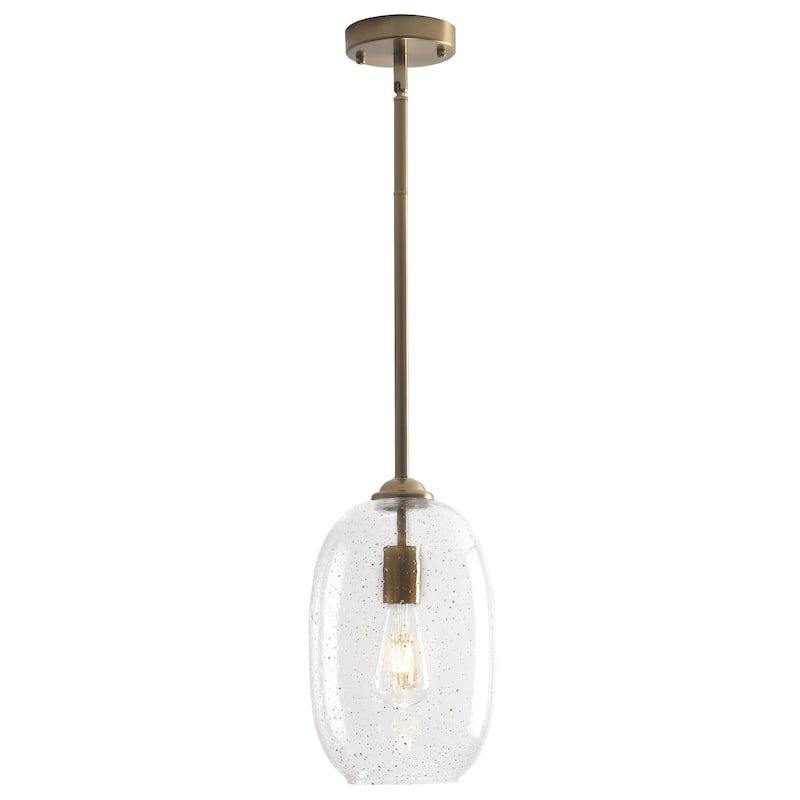 1-Light Seeded Glass Pendant Light