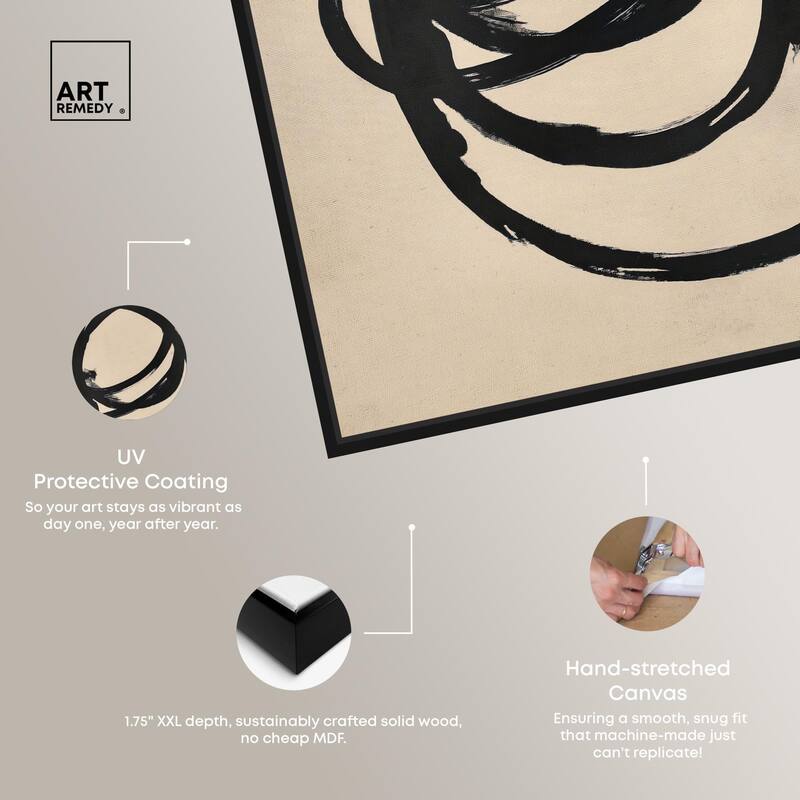 Beige Black II Canvas by Art Remedy