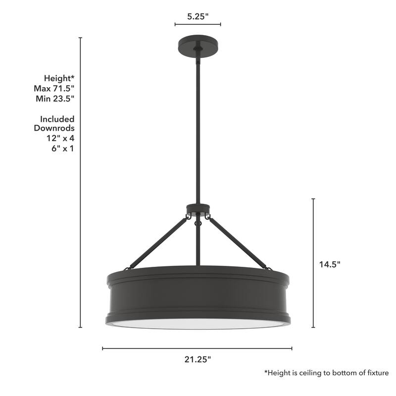 Hunter Capshaw Modern Drum Pendant - Dining Room, Entry, Kitchen Island - Contemporary, Transitional