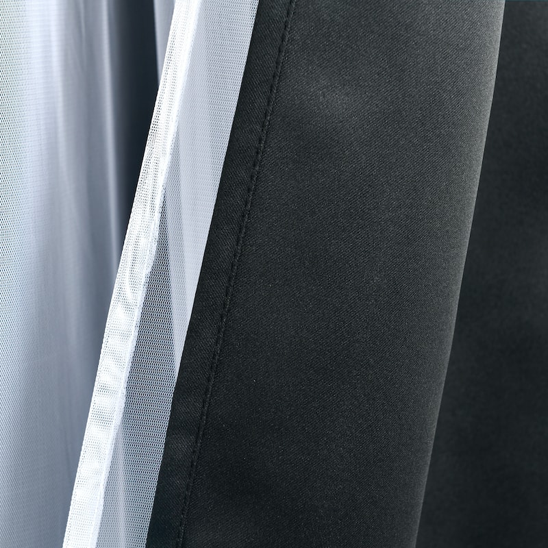 Lush Decor Grommet Sheer Panel Pair with Insulated Blackout Lining