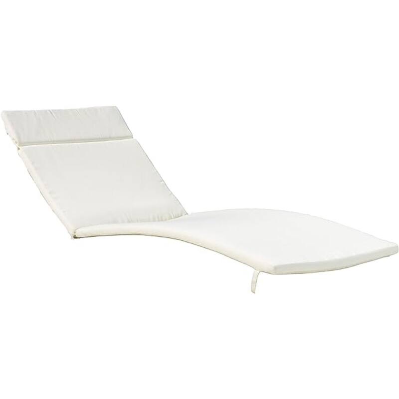 Roomfitters Salem Outdoor Chaise Lounge Cushion with Ties, Water Resistant, Patio Pad
