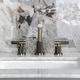 preview thumbnail 34 of 34, Kingston Brass Convergent Two-Handle 3-Hole Deck Mount Widespread Bathroom Faucet with Knurled Handle and Brass Pop-Up Drain
