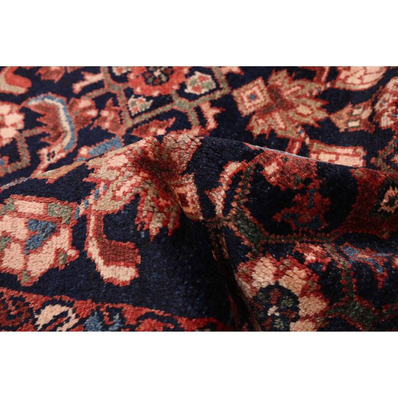 ECARPETGALLERY Hand-knotted Andelz Dark Navy Wool Rug - 3'8 x 9'3