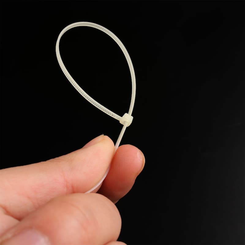 200x2mm Nylon Cable Wire Zip Trim Wrap Cord Strap Loop Tie 500Pcs - Beige