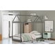 preview thumbnail 6 of 12, Twin Size Wooden House Bed, Durable Pine Wood & MDF Construction