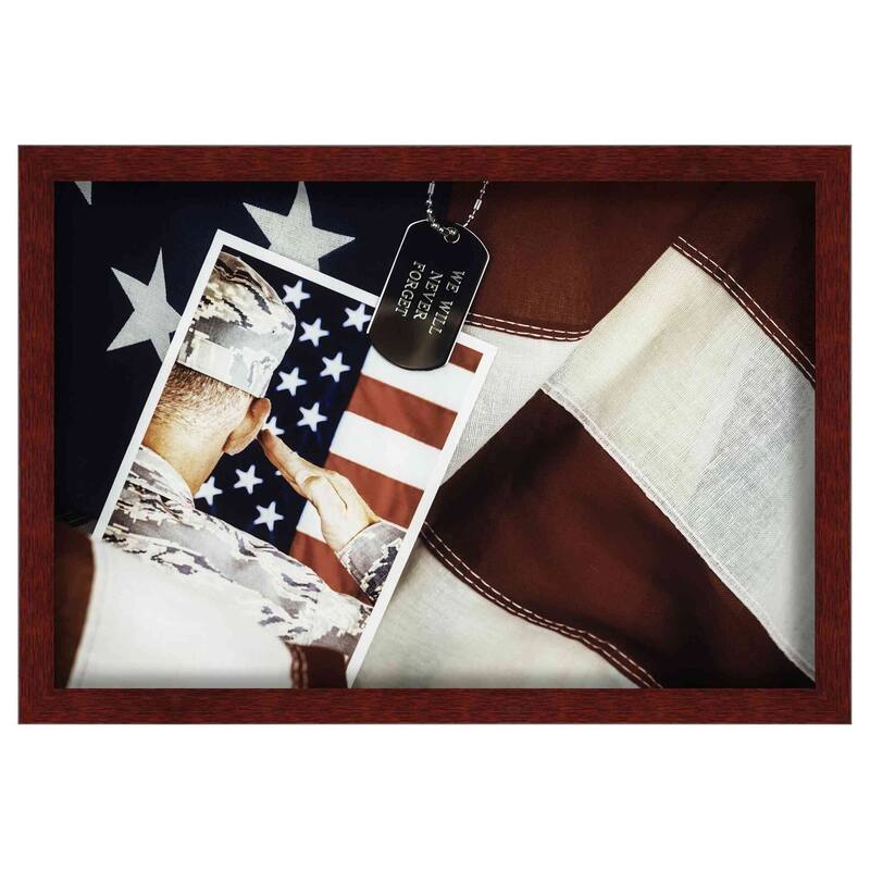 4x4 Brown Shadowbox Frame - Shadow Box Frame Interior Size 4x4 by 1.5 In Deep - To Display Items Up To 1.5 In Deep