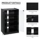 preview thumbnail 6 of 10, HOMCOM 5-Tier Media Stand Cabinet with 3-Level Adjustable Shelves, Tempered Glass Doors, and Cable Management, Black