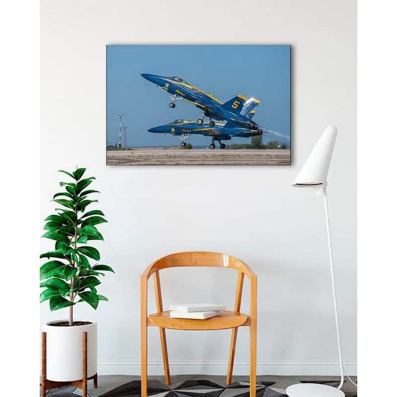 WC002 Blue Angels Airplane Stunt Group by Wayne Collamore Art Poster - Print On Demand - 24 x 36 Inch