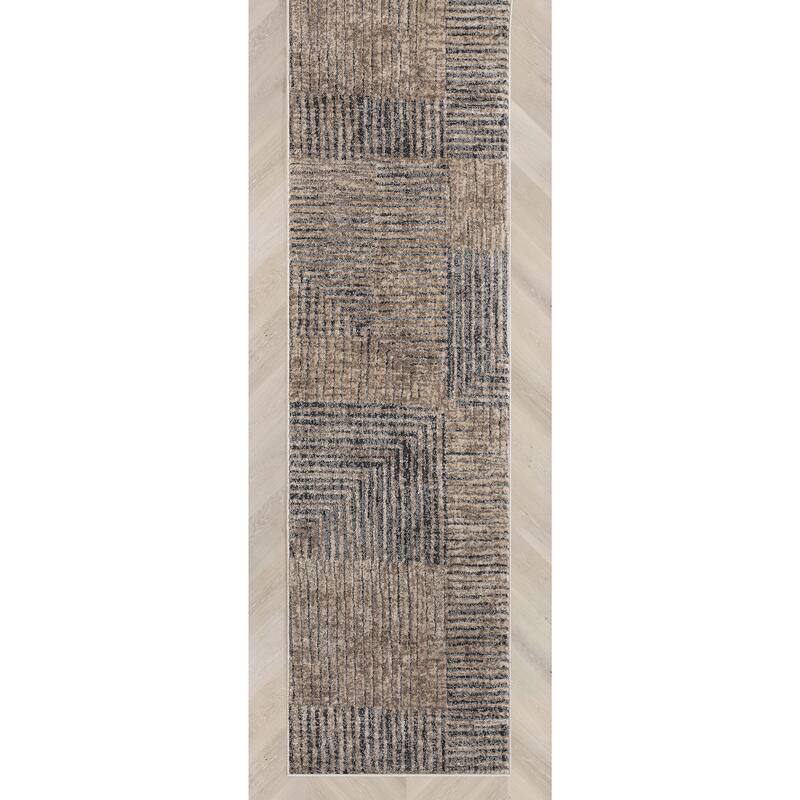 Custom Size Runner Harlow Sula Modern Geometric Soft Stair Rug