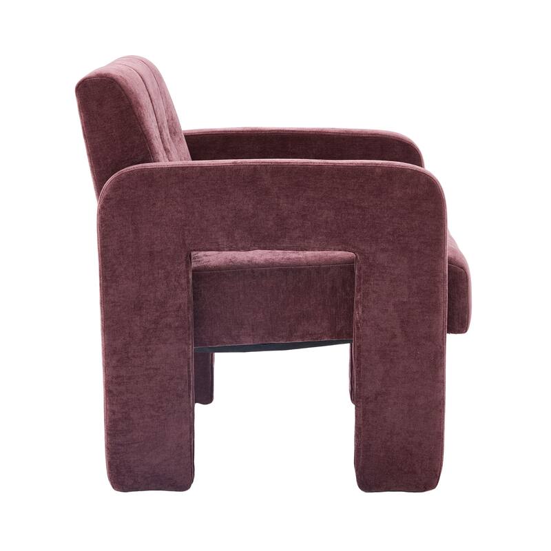 Modern Minimalist Single Armchair, Upholstered Accent Chair for Living Room, Bedroom, Office, Nordic Style Single Sofa Chair