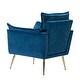 preview thumbnail 10 of 89, HULALA HOME 1ida Modern Velvet Tufted Accent Armchair with Gold Metal Legs