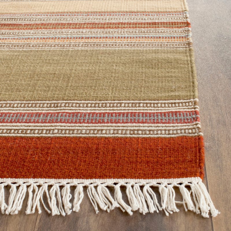 SAFAVIEH Handmade Striped Kilim Tarah Stripe Wool Rug with