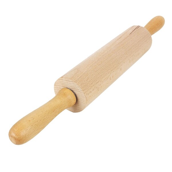18.3"x 2.4"Home Kitchen Flour Dough Non-Stick Wooden Rolling Pin - 18.3" x 2.4"(L*D). Opens flyout.