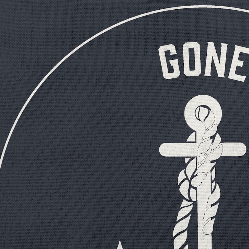 Gone Forever Overboard Nautical Decorative Indoor Pillow