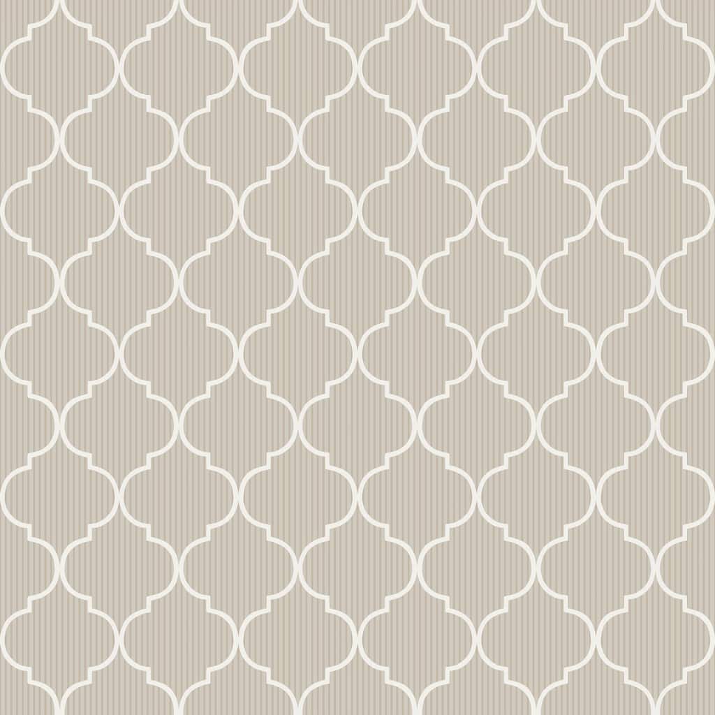 Galerie Wallcoverings Cottage Chic Thin Stripe Quatrafoil ECODECO Material Matte Wallpaper Roll
