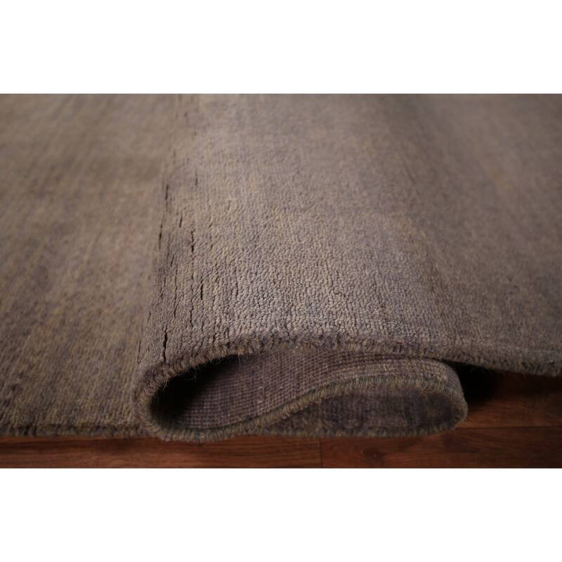 Gray & Beige Gabbeh Modern Area Rug Hand-Knotted Wool Carpet - 4'9" x 6'5"