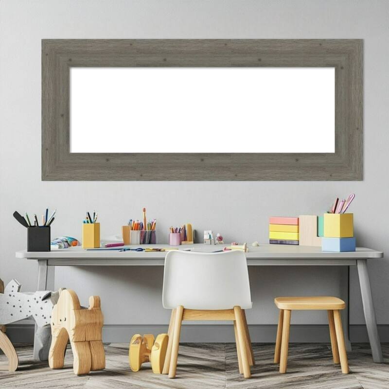 Amanti Art Fencepost Brown Framed Dry Erase Magnetic Board