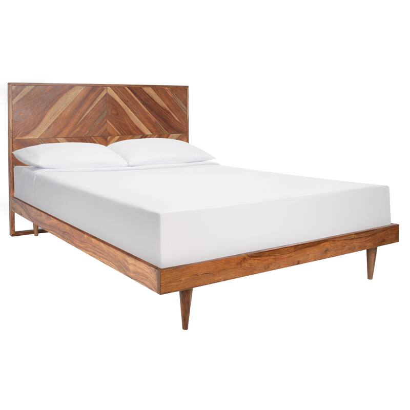 SAFAVIEH Couture Maci Bryn Wood Herringbone Bed