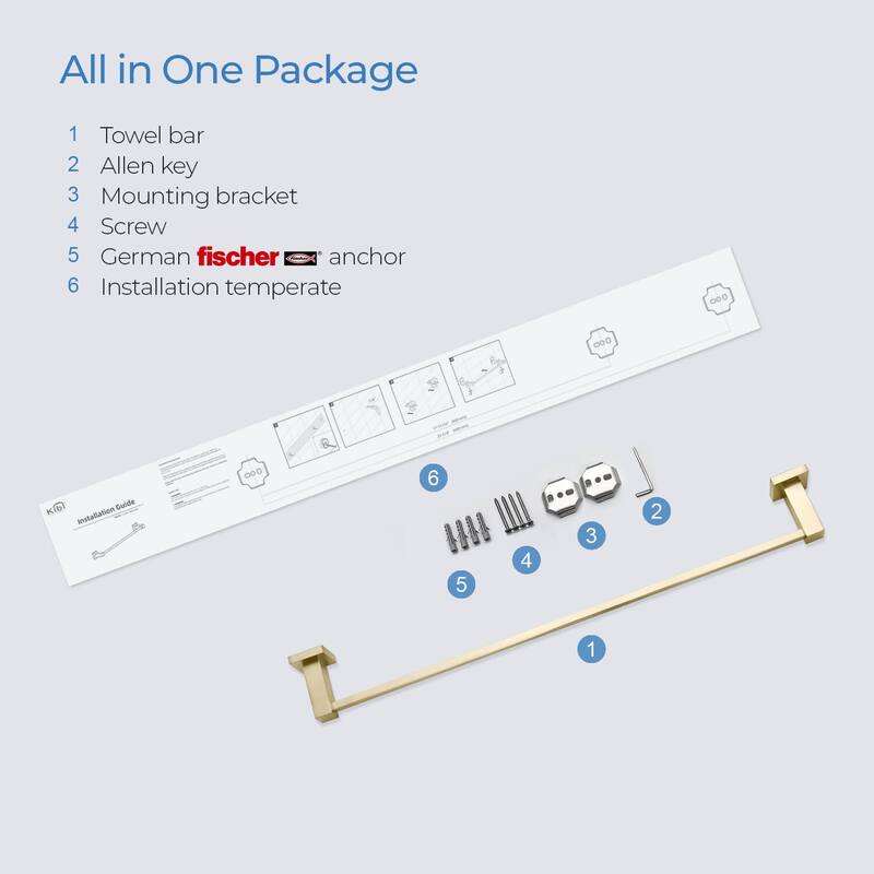 Cube 24 inch Bathroom Towel Bar