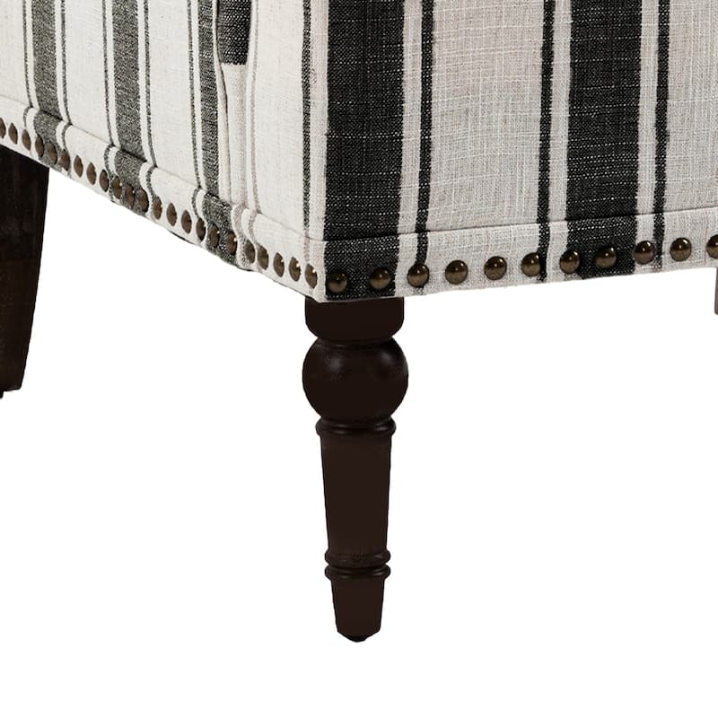 Modern Striped Accent Chairs with Arms