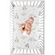 preview thumbnail 3 of 4, Baby Fitted Mini Portable Crib Sheet Jungle Safari Animal Pack Play Taupe Black White Gender Neutral Elephant Wildlife Adventure