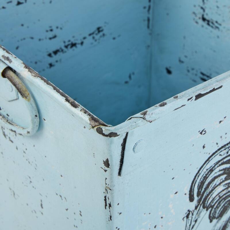 Metal Planter - Light Blue - Roche River Decor