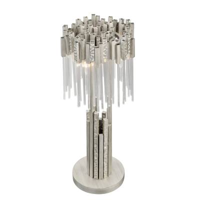 Matrix 3-Light 30-Inch Fluted Glass Table Lamp