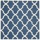 preview thumbnail 48 of 200, SAFAVIEH Handmade Cambridge Luisa Moroccan Trellis Wool Rug 6' Square - Navy Blue/Ivory - Square