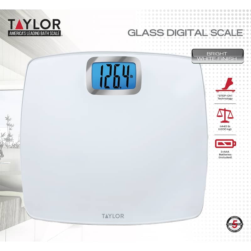 Taylor Digital Scales for Body Weight, White