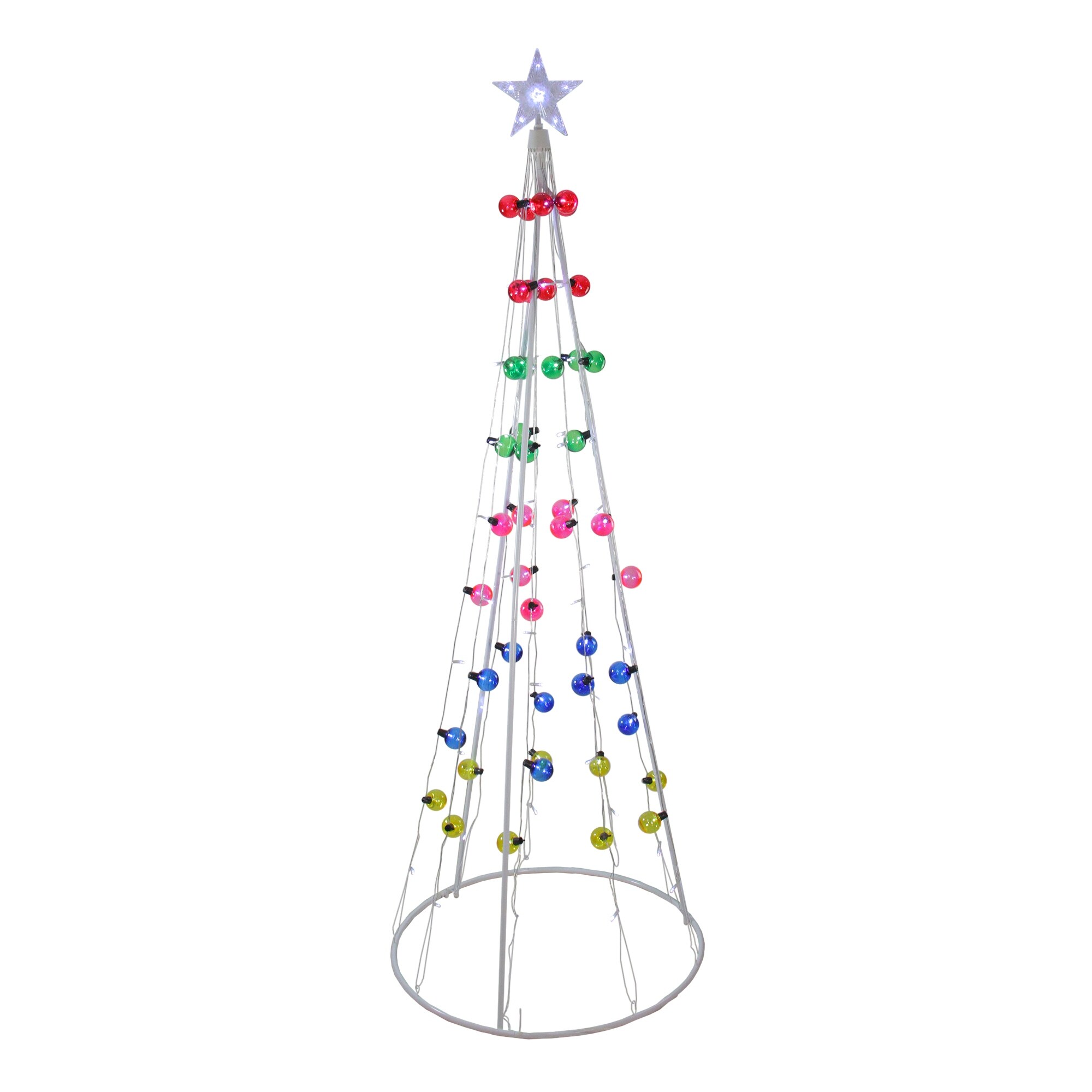 Shop 6 Pre Lit Decorated Lightstring Cone Christmas Tree Yard Art
